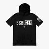 BSBL-SZN Short Sleeve Hoodie V2 - Black/White