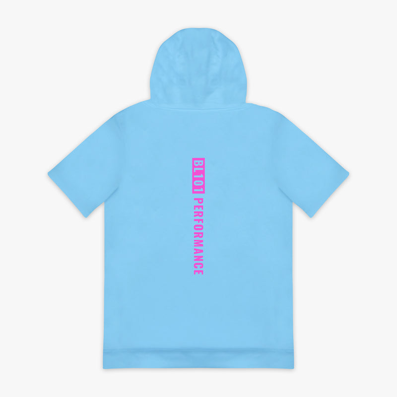 BSBL-SZN Short Sleeve Hoodie V2 - Cotton Candy Blue