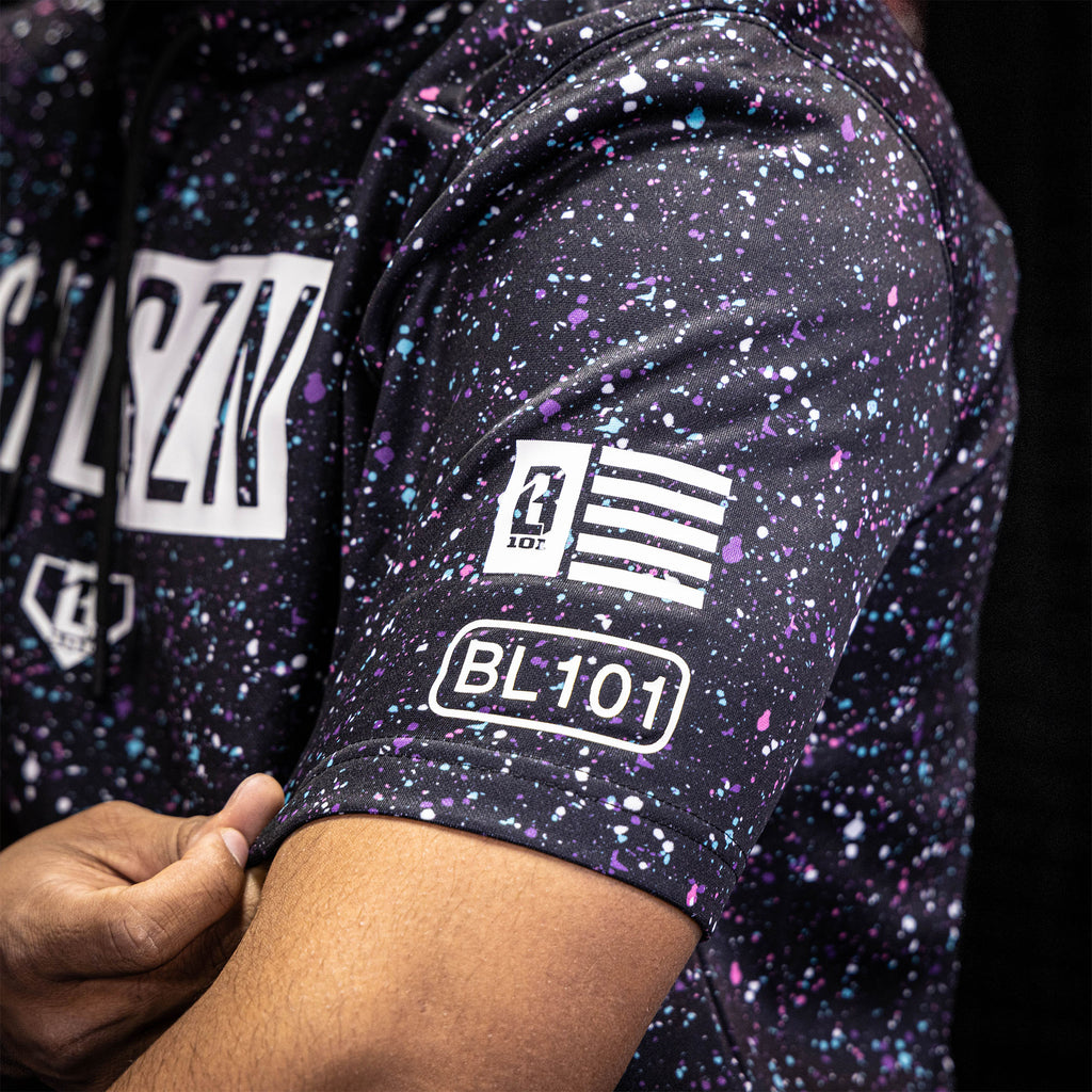 BSBL-SZN Youth Short Sleeve Hoodie V2 - Galaxy