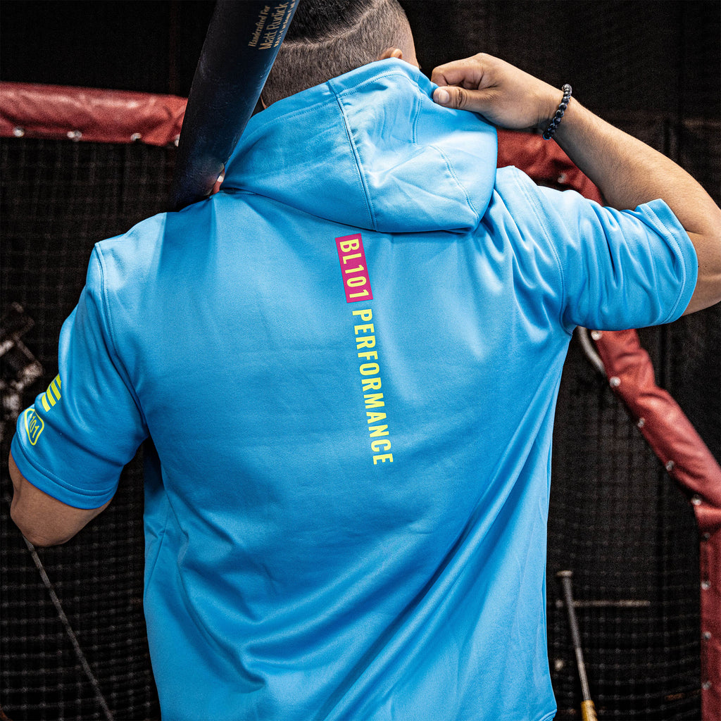BSBL-SZN Short Sleeve Hoodie V2 - Highlighter Blue