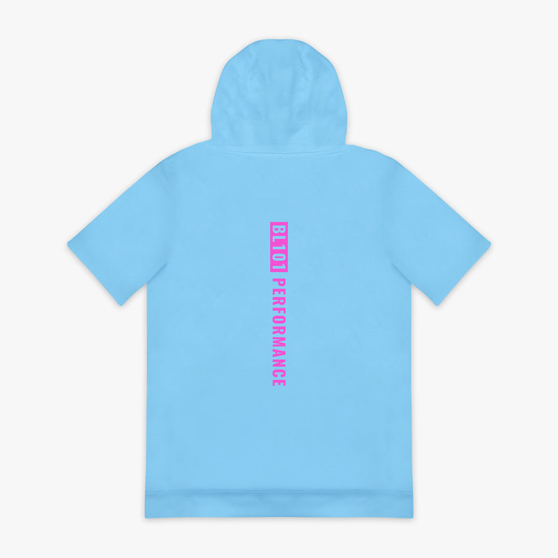BSBL-SZN Youth Short Sleeve Hoodie V3 - Cotton Candy Blue