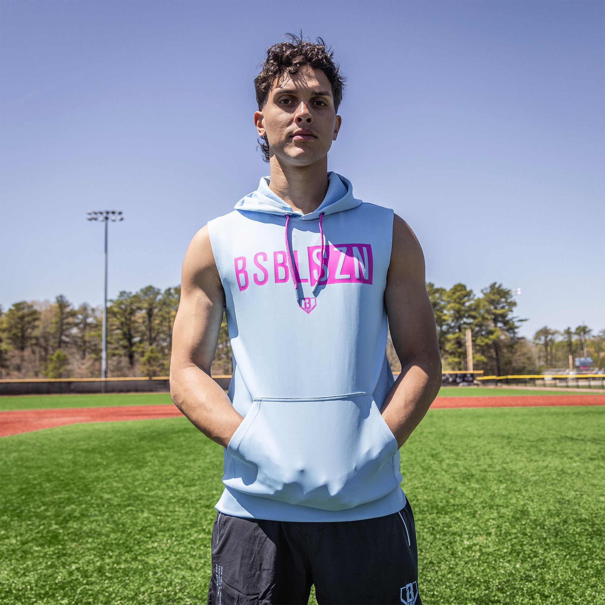 BSBL-SZN Sleeveless Hoodie V3 - Cotton Candy – Baseball Lifestyle 101