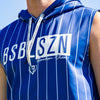 BSBL-SZN Sleeveless Youth Hoodie V3 - Jackson Olson Midnight Pinstripes