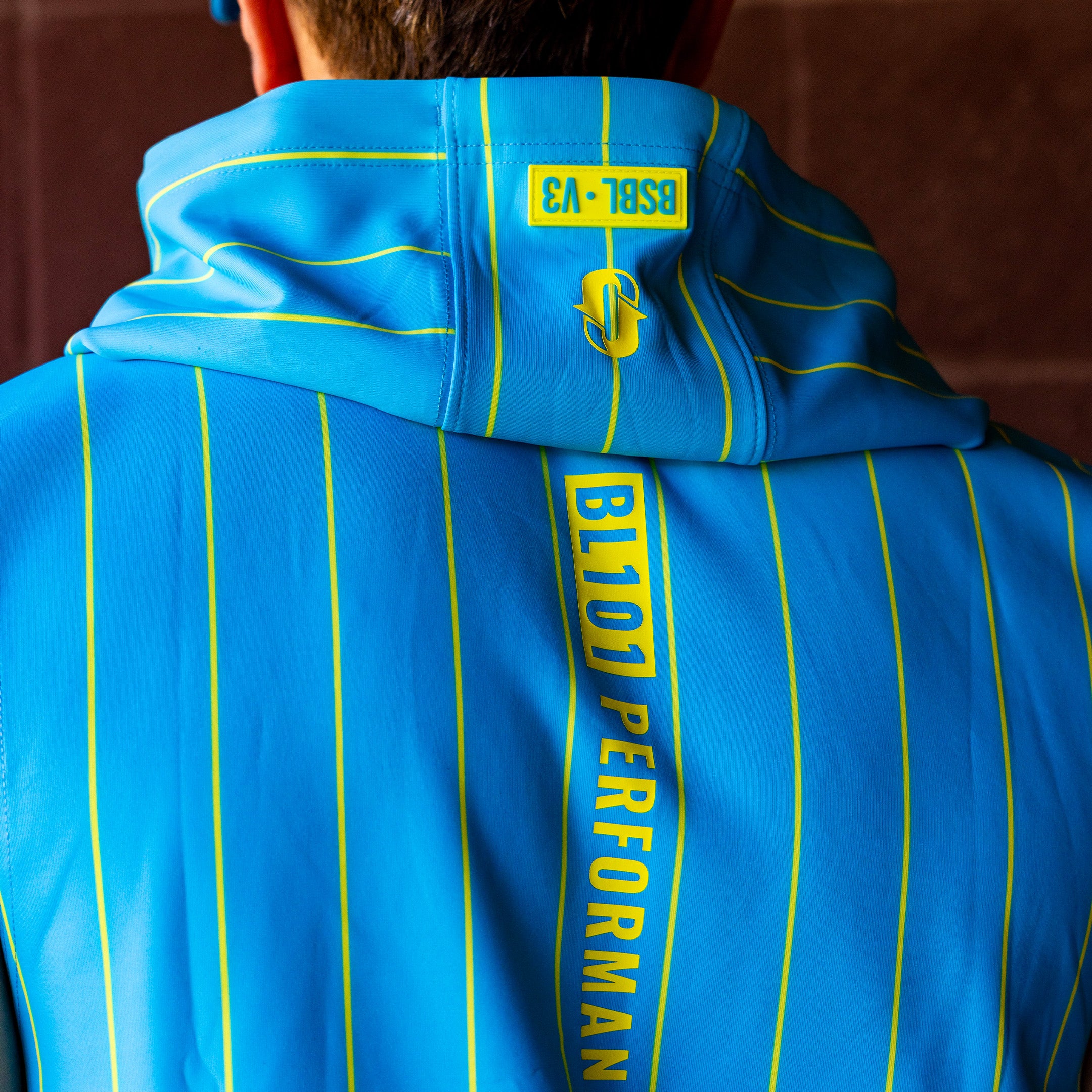 BSBL-SZN Sleeveless Hoodie V3 - Jackson Olson Neon Pinstripes