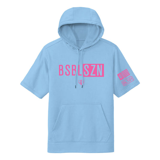 BSBL-SZN Short Sleeve Hoodie V2 Cotton Candy Blue