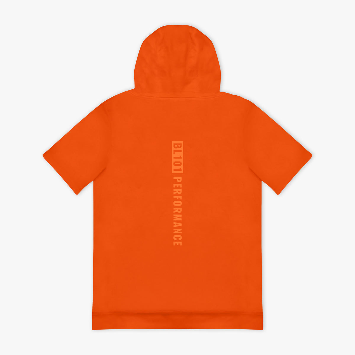 Bl101 Performance BSBL-SZN Youth Short Sleeve Hoodie V3 - Orange - Baseball Lifestyle 101