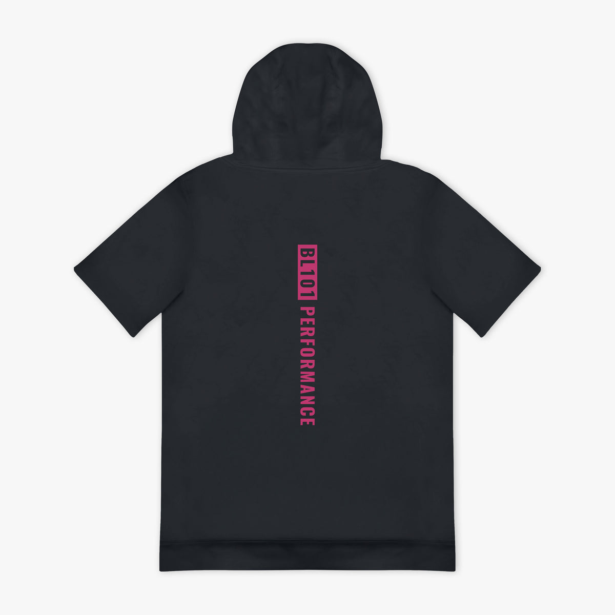 Bl101 Performance BSBL-SZN Short Sleeve Youth Hoodie V3 - Dark Gray - Baseball Lifestyle 101
