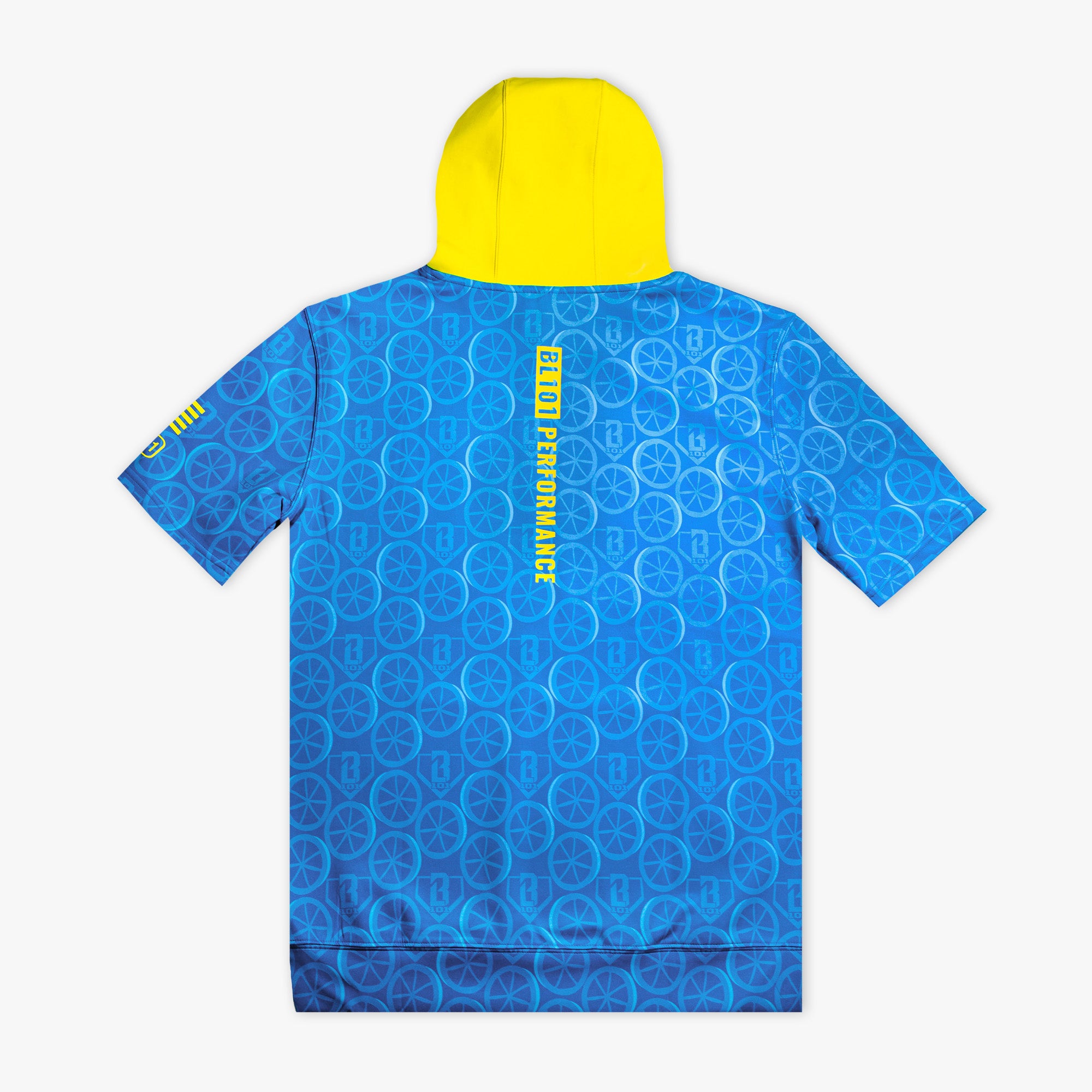 BSBL-SZN Short Sleeve Youth Hoodie V3 - Blue Blast - Baseball
