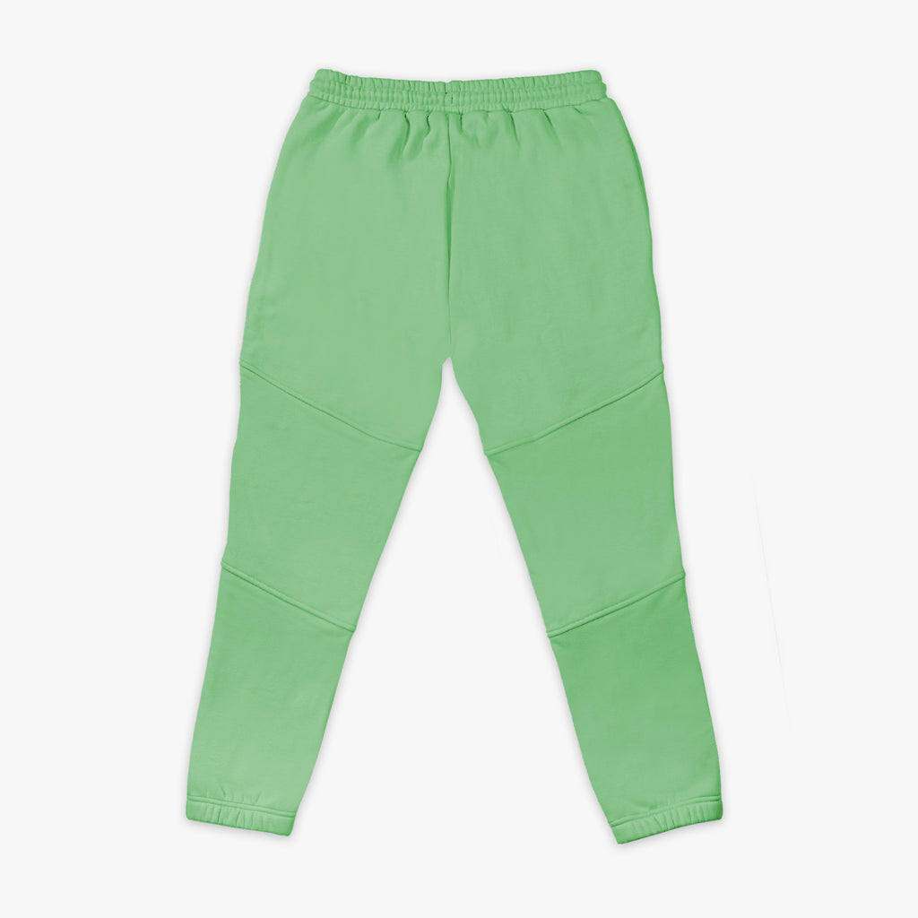 Green pants on a white background