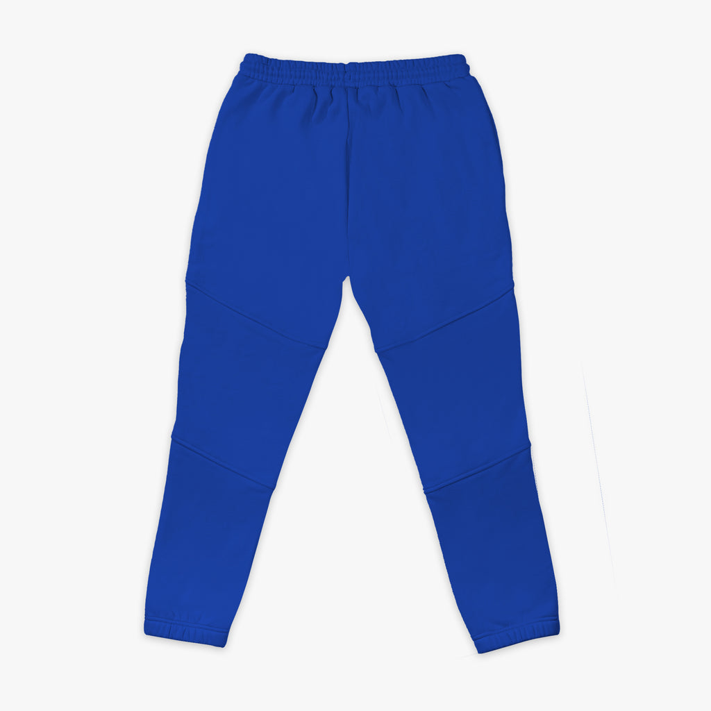 Blue pants on a white background