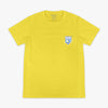 Yellow t-shirt with a 'Backyard Sports' BL101 logo on the chest against a white background