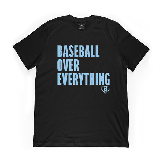 Baseball Over Everything Tee - Black/Blue