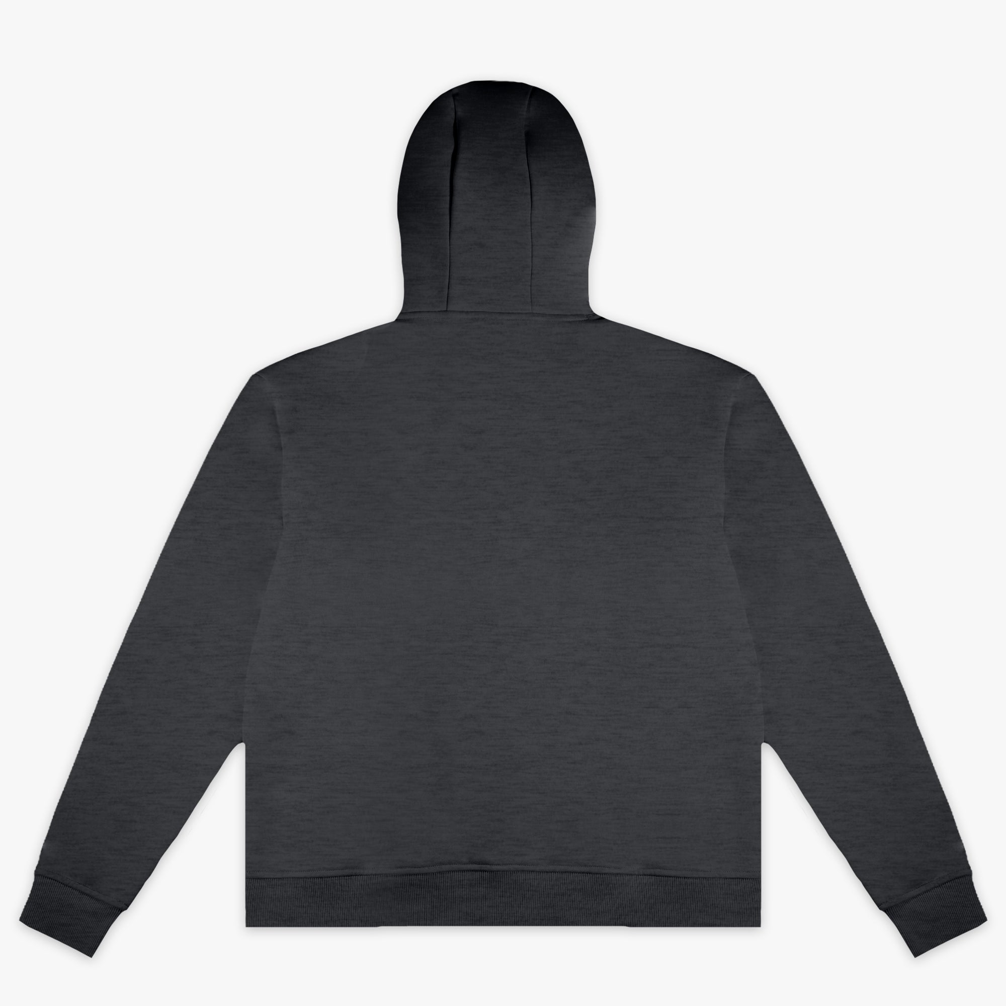 Gray Baseline youth hoodie — back view