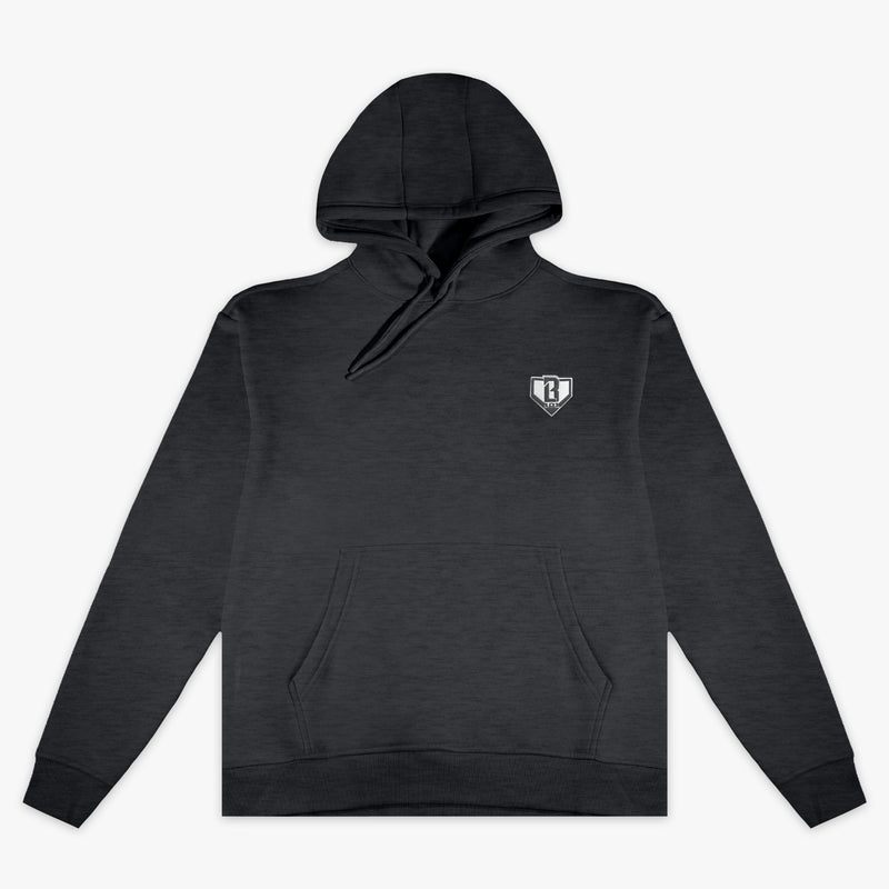 Gray Baseline hoodie — front view