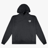 Gray Baseline youth hoodie — front view
