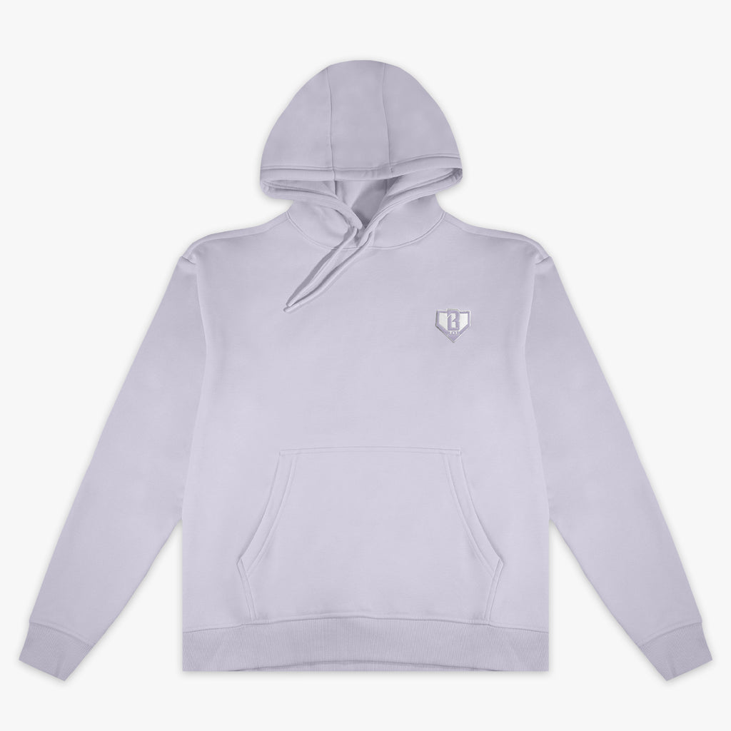 Purple Baseline hoodie — front view