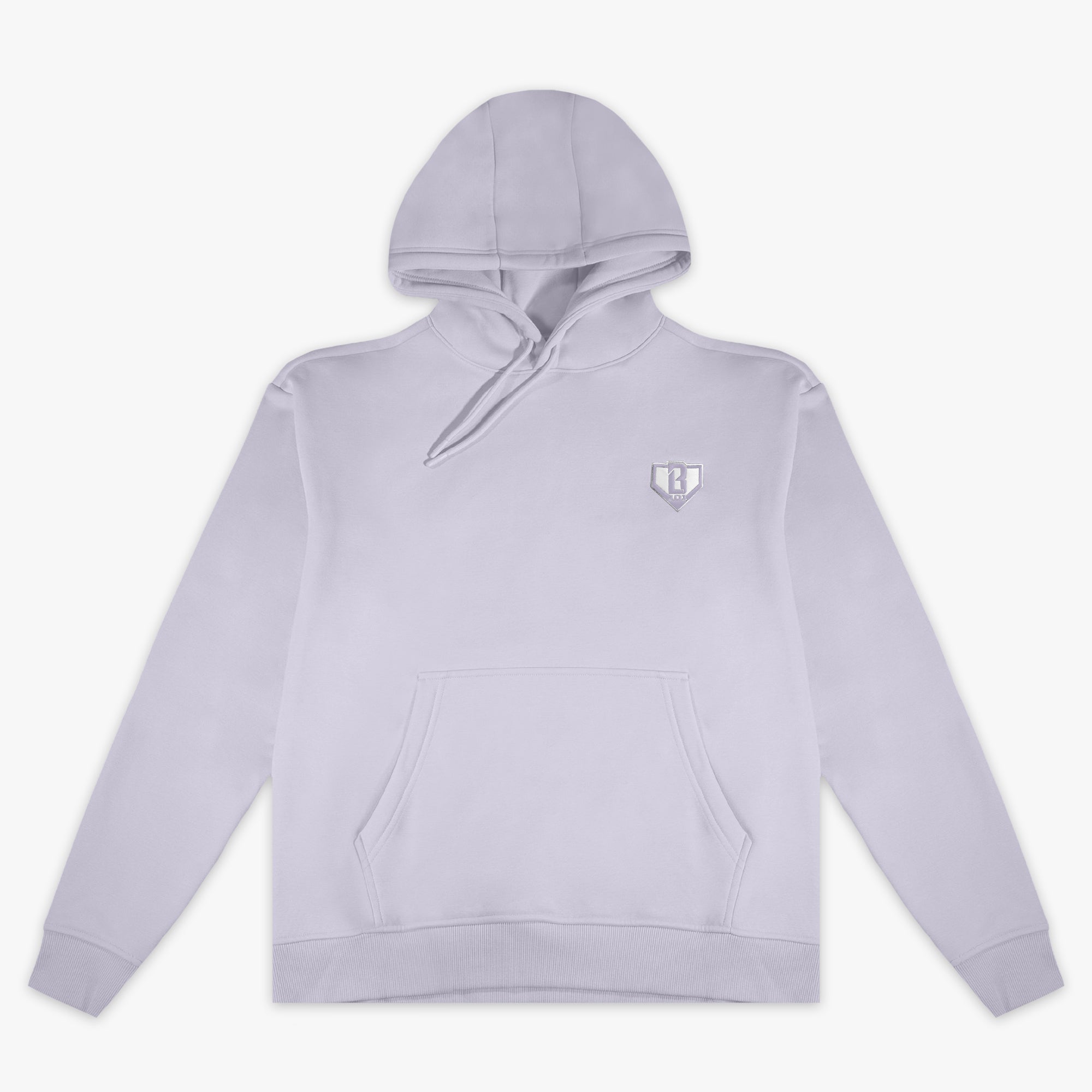 Purple Baseline hoodie — front view