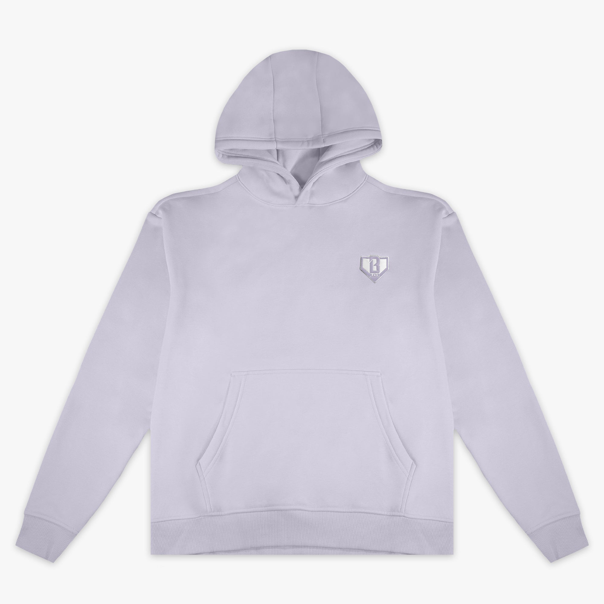 Purple Baseline youth hoodie — front view