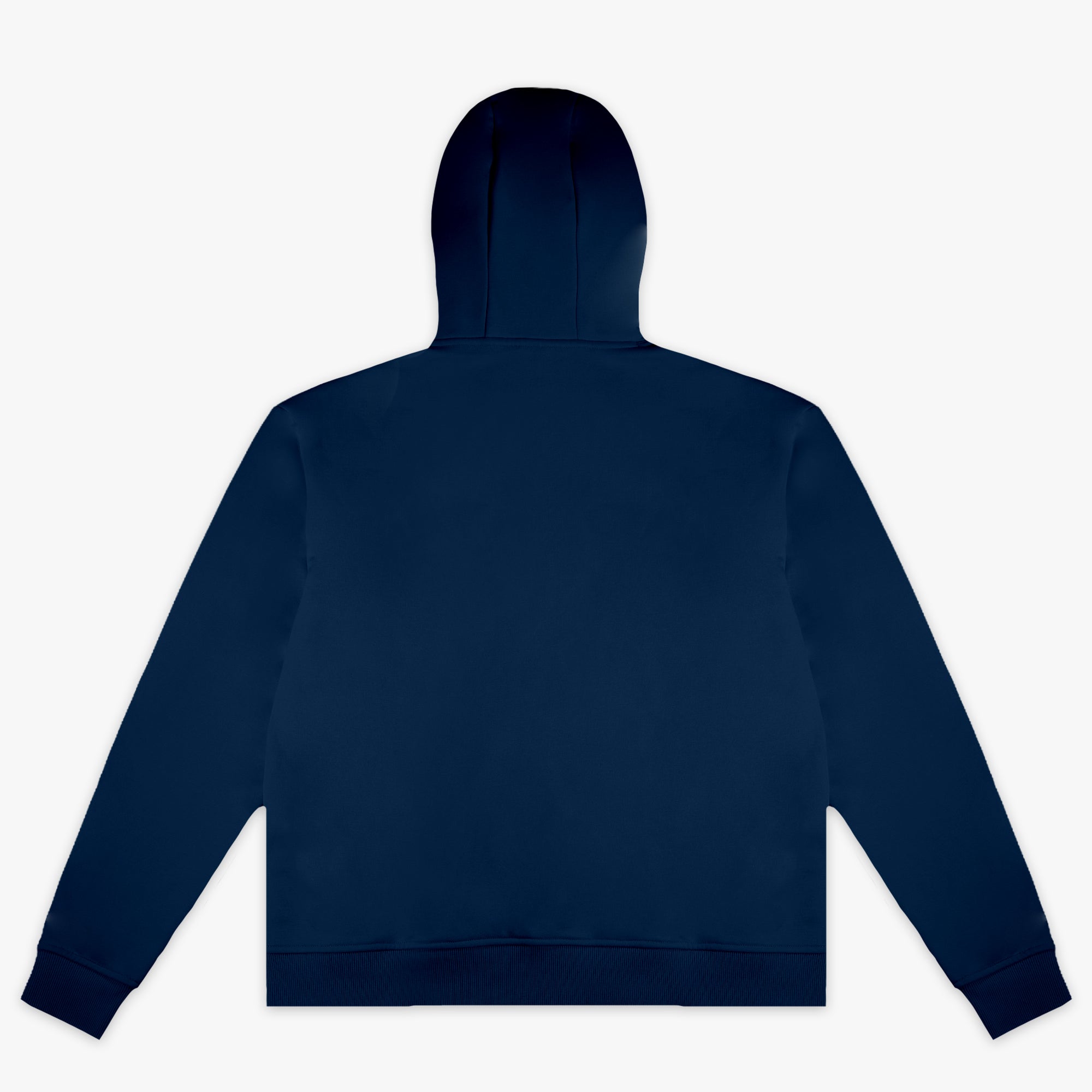 Navy Baseline youth hoodie — back view