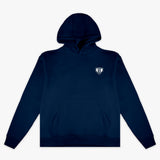 Navy Baseline youth hoodie — front view