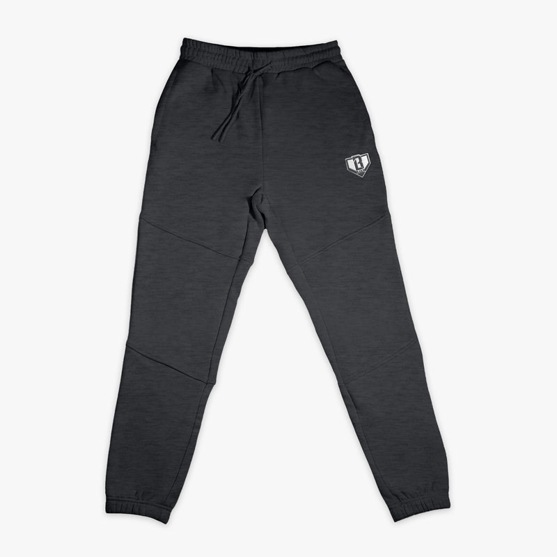 Gray Baseline youth joggers — front view