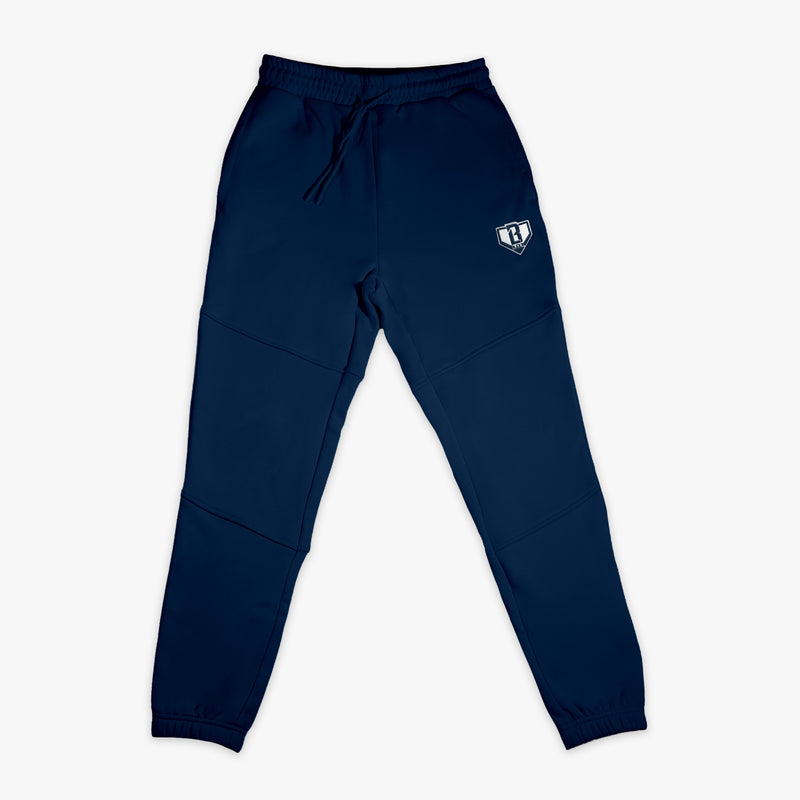 Navy Baseline youth joggers — front view