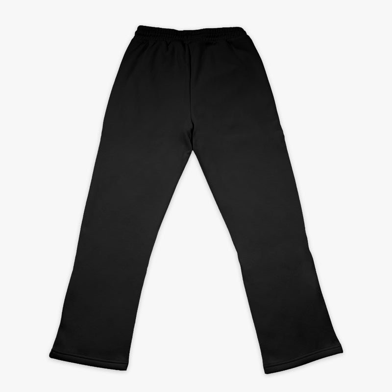 Black Baseline Straight Leg sweatpants — back view