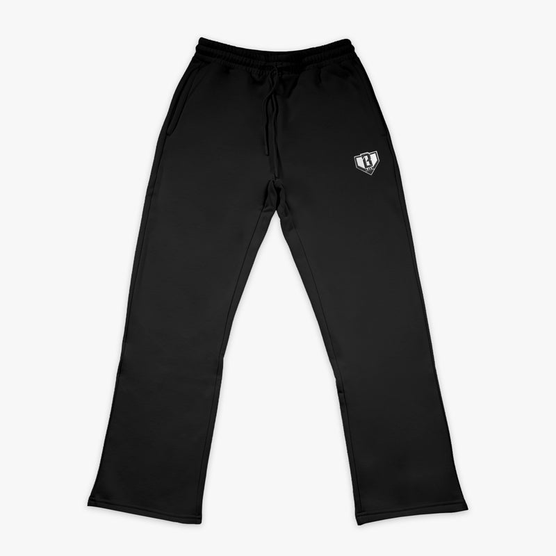 Black Baseline Straight Leg sweatpants — front view