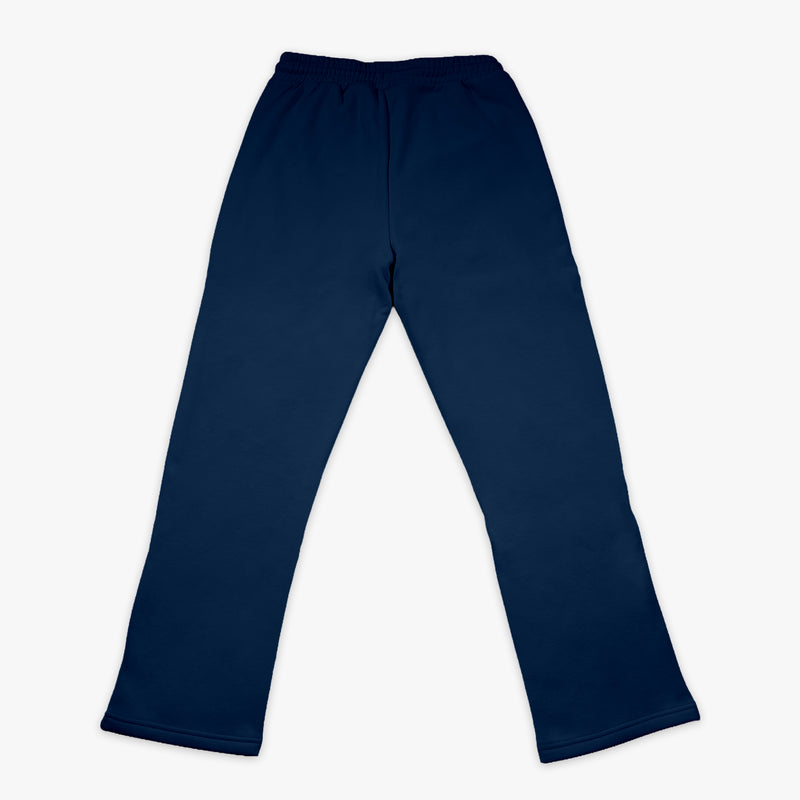 Navy Baseline Straight Leg sweatpants — back view
