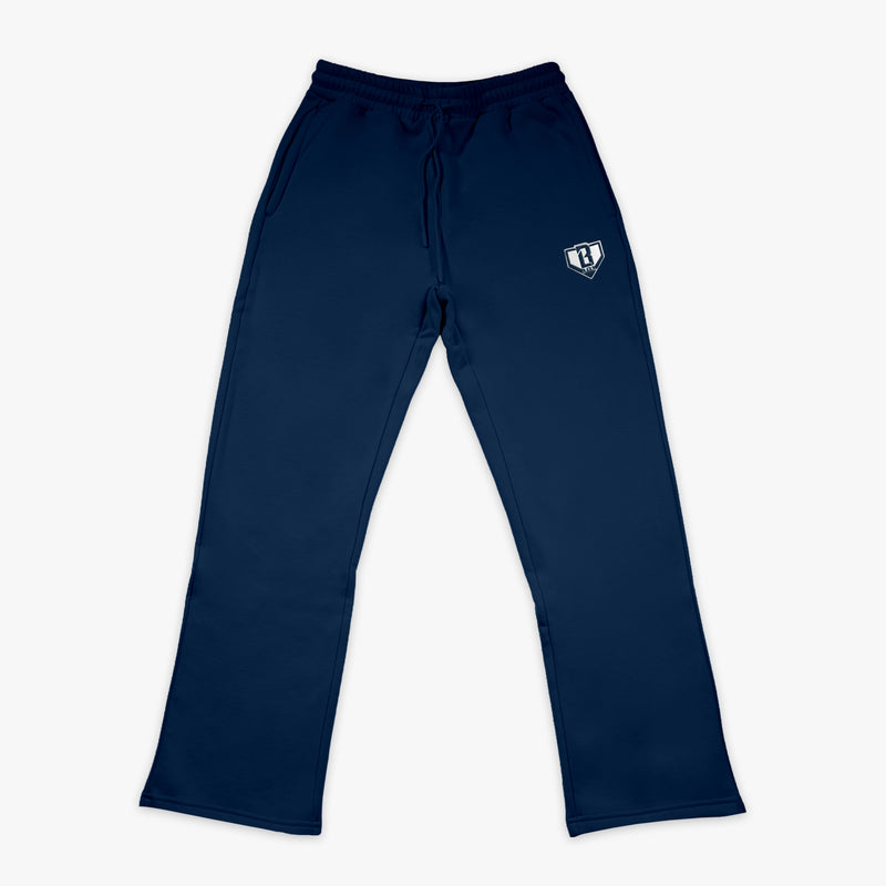 Navy Baseline Straight Leg sweatpants — front view