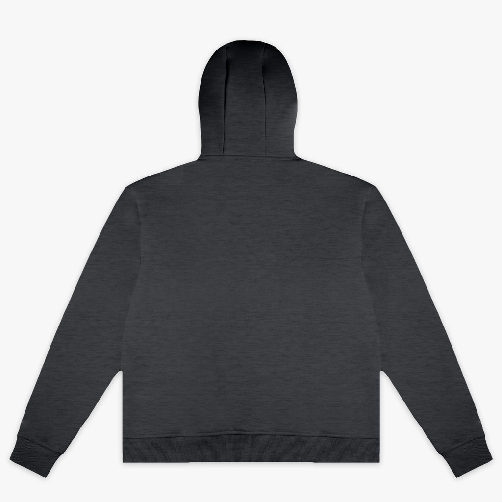 Gray Baseline hoodie — back view