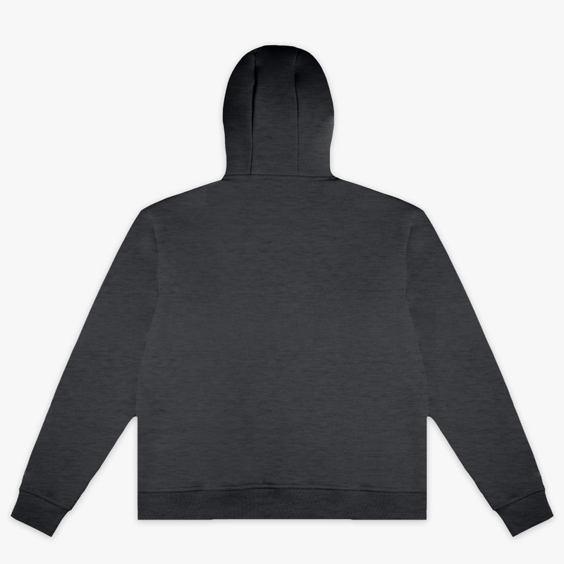 Gray Baseline hoodie — back view