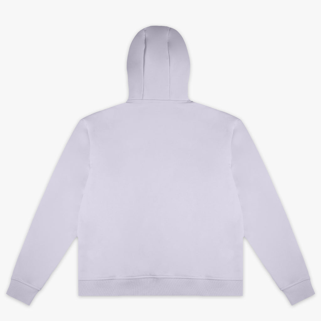 Purple Baseline youth hoodie — back view