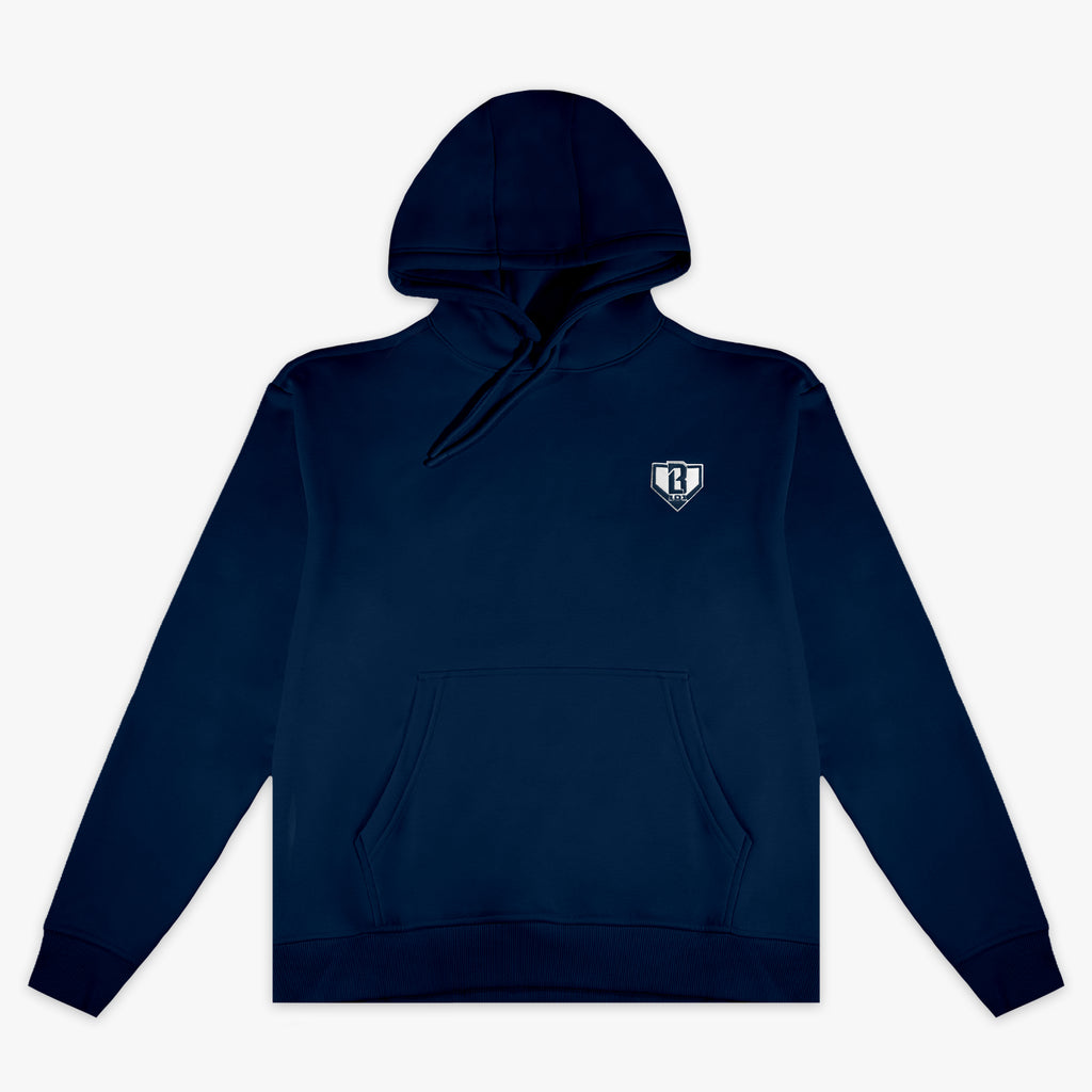 Navy Baseline hoodie — front view