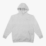 Gray Baseline Heather Gray youth hoodie — front view
