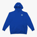Blue Baseline youth hoodie - front view