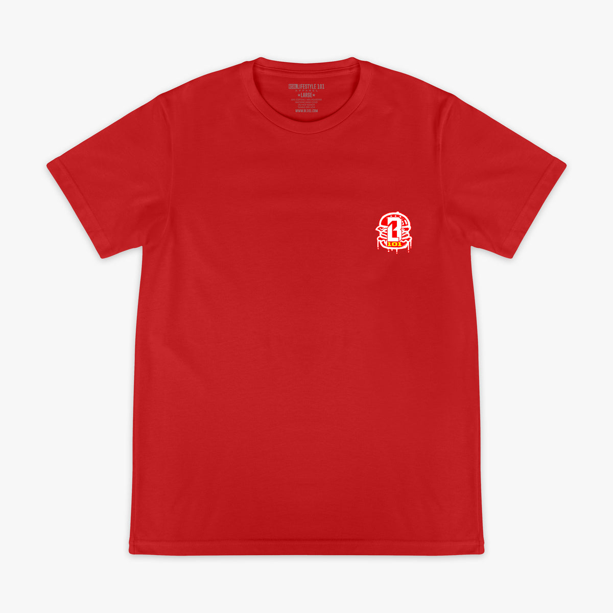 Graphic tee with "Burger" design - front view