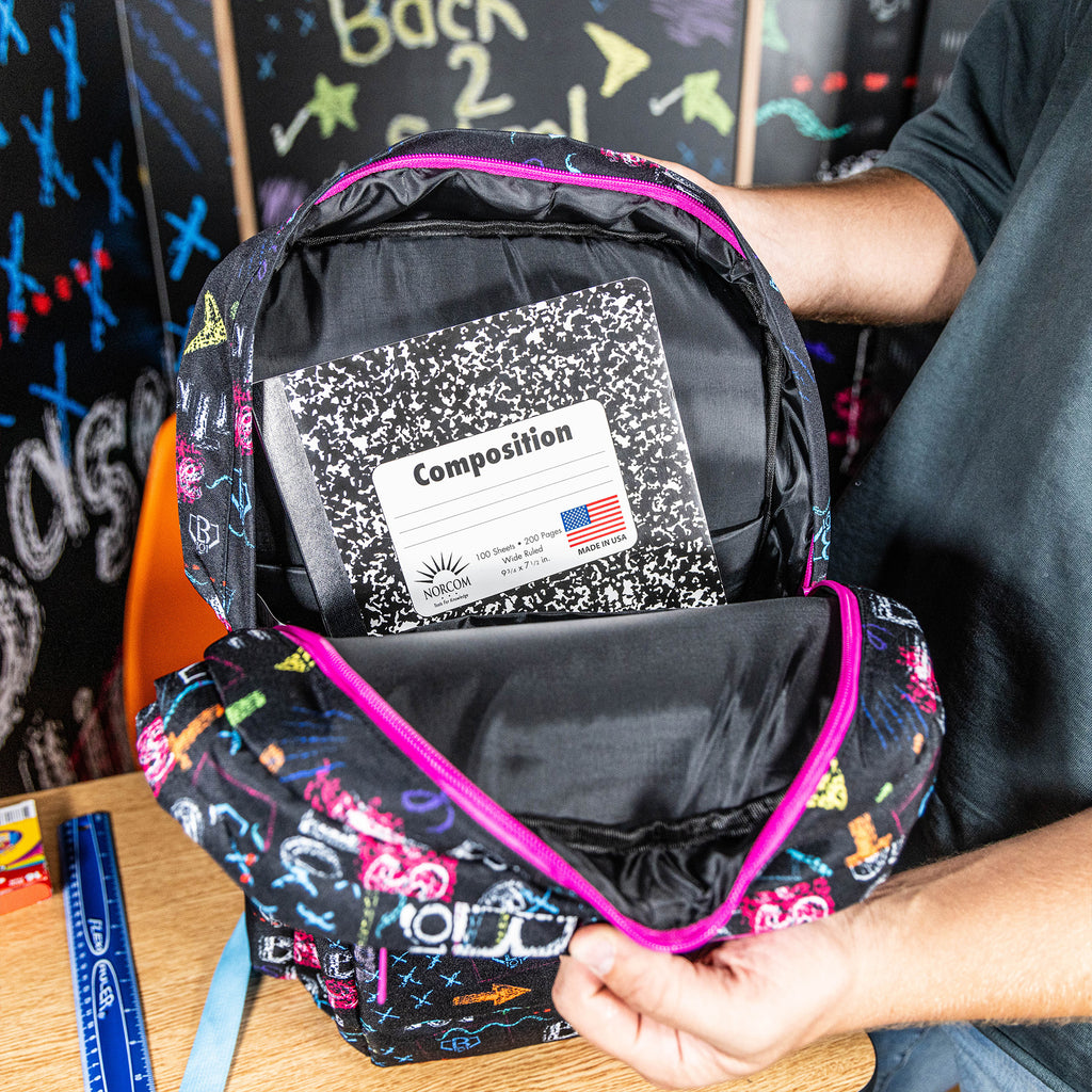 chalkboard backpack baseball lifestyle