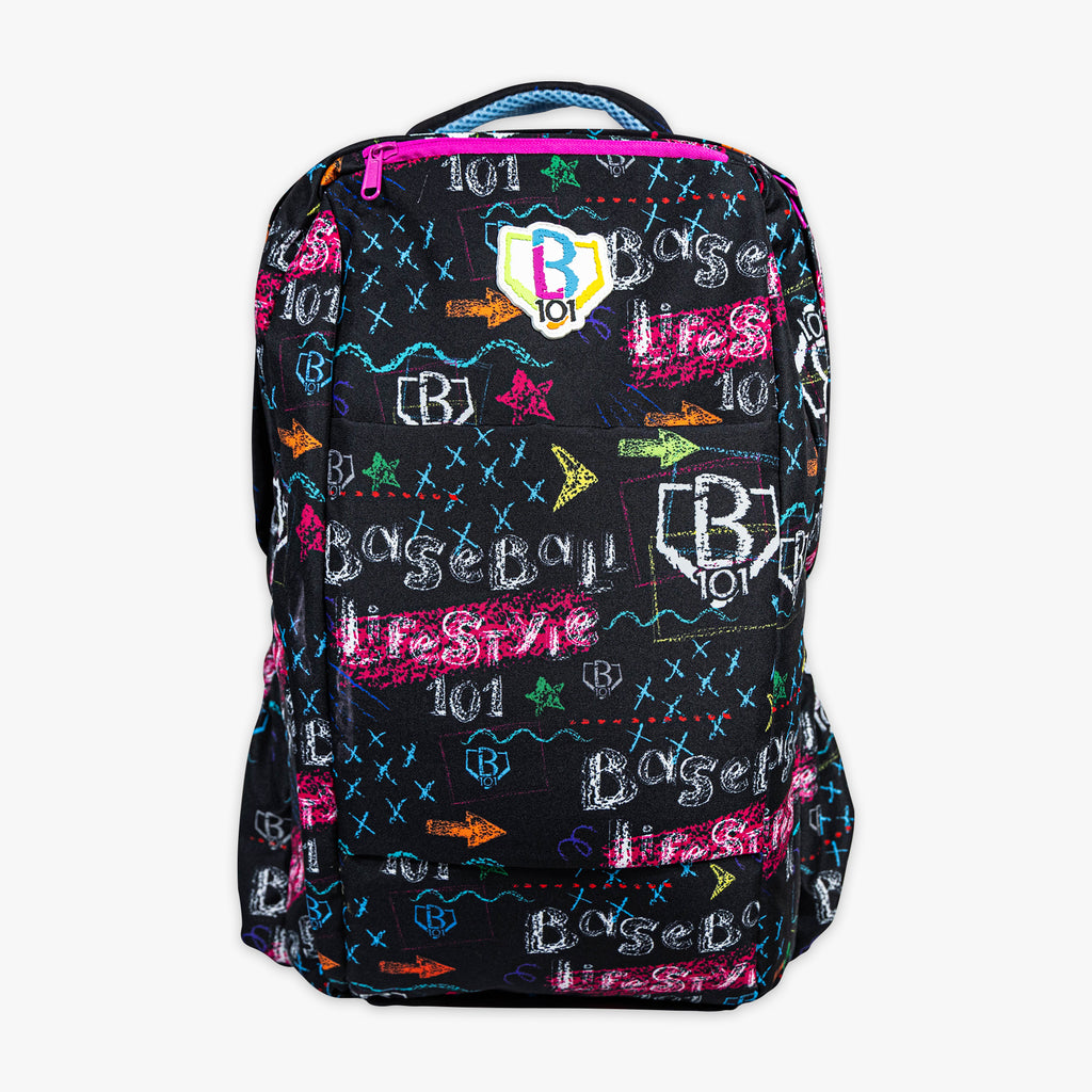 chalkboard backpack baseball lifestyle