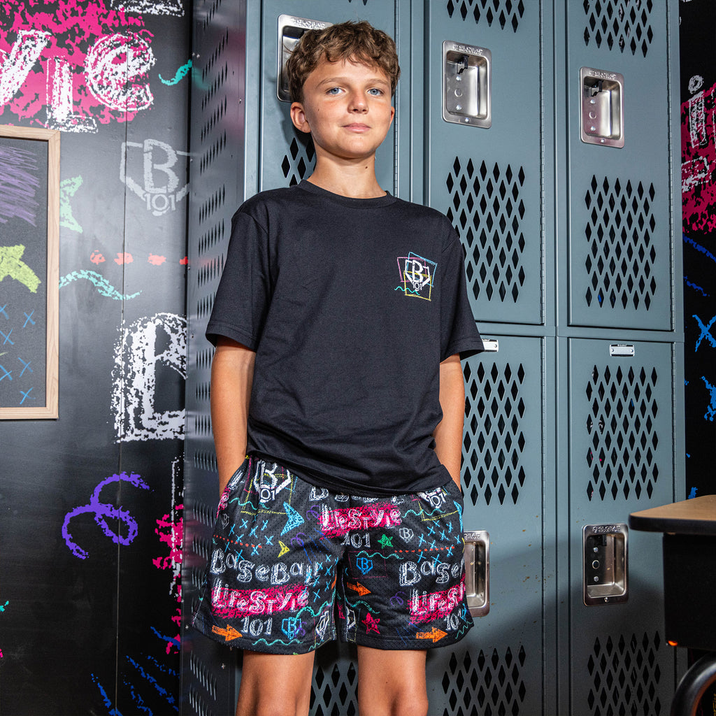 chalkboard shorts baseball lifestyle 101