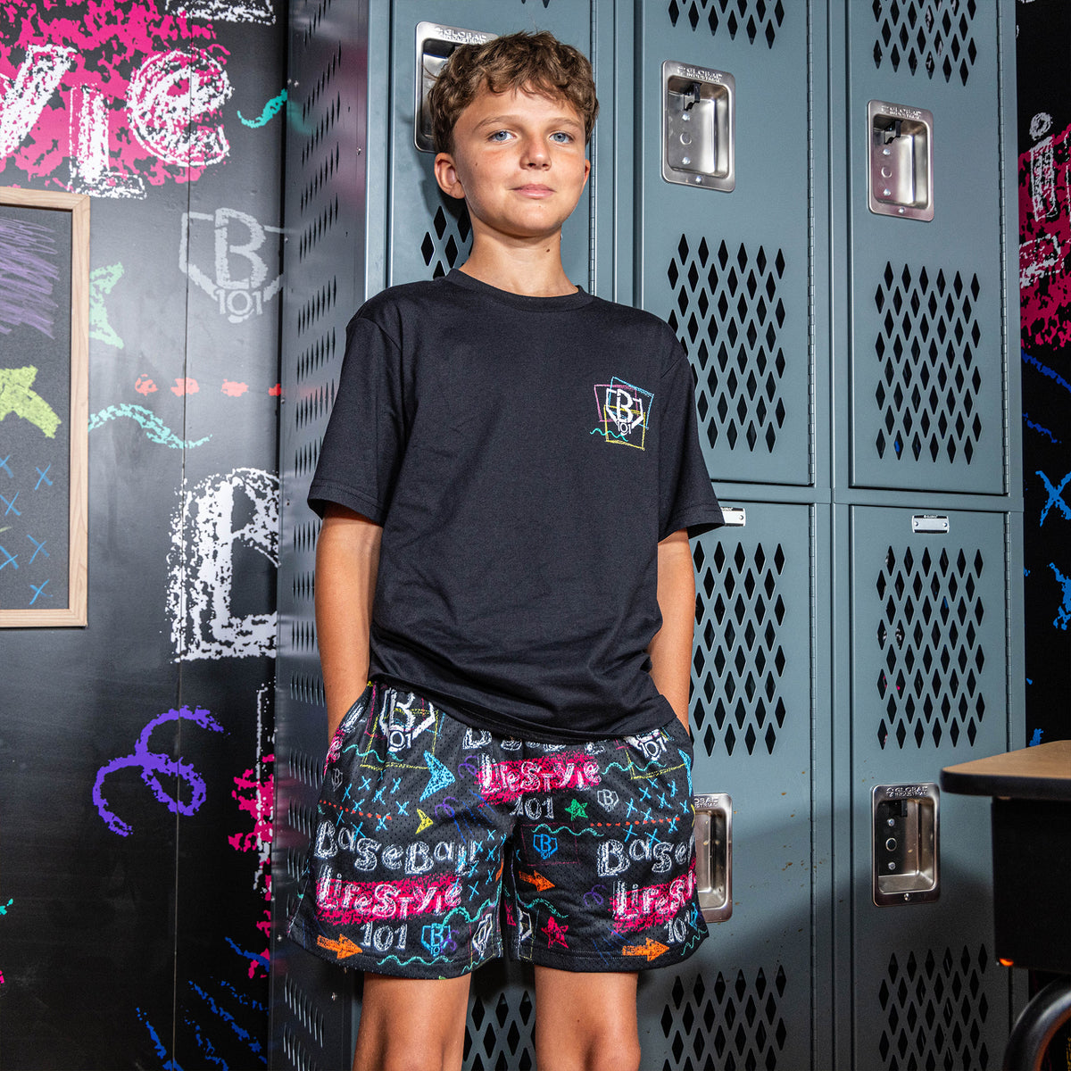 chalkboard shorts baseball lifestyle 101