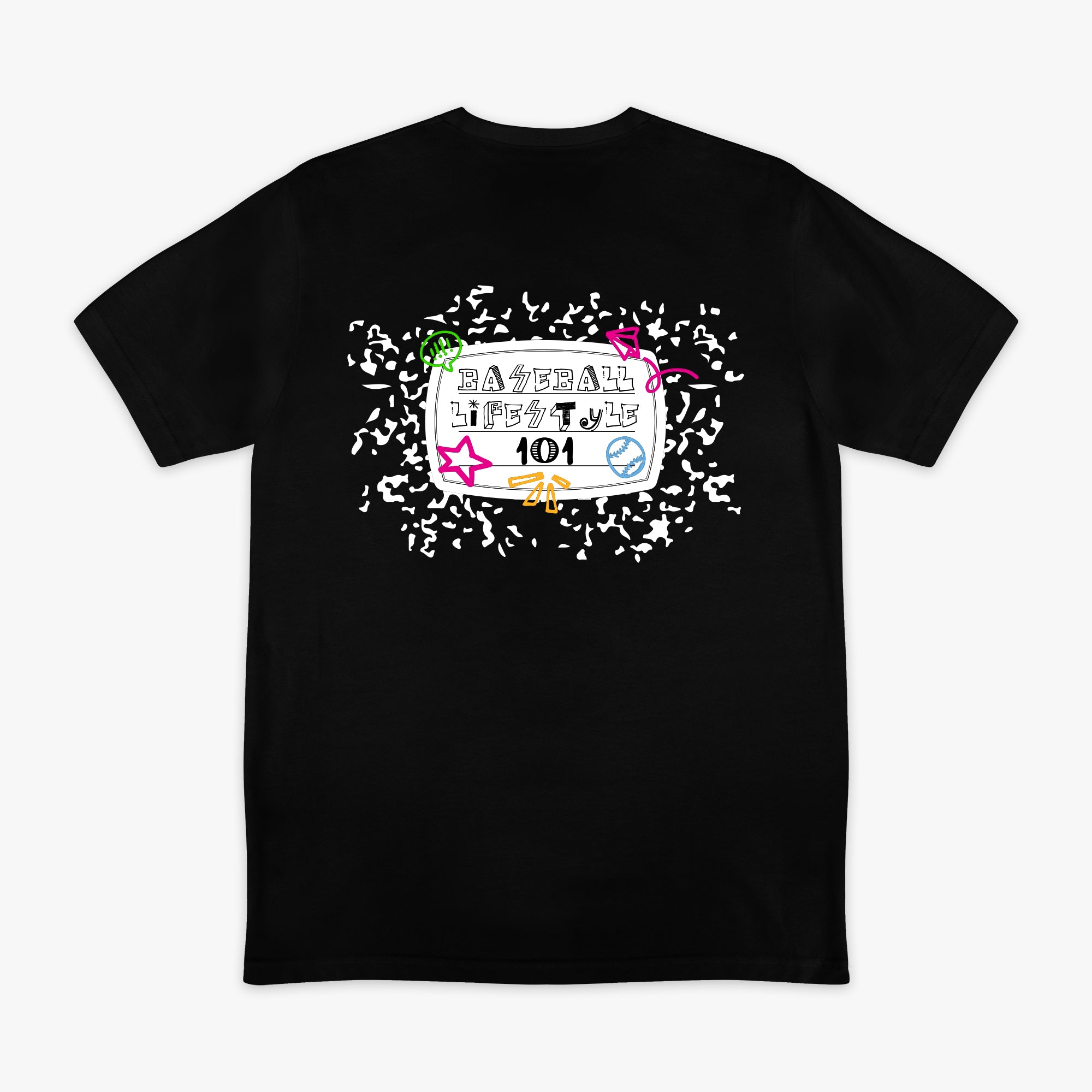 composition tee shirt baseball lifestyle 101