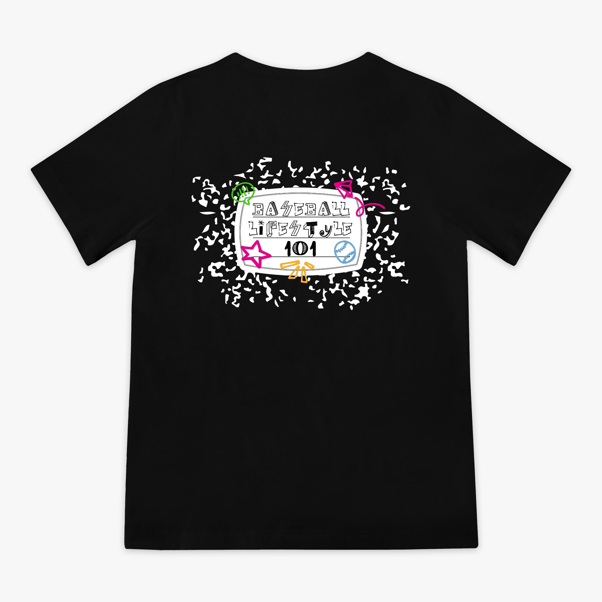 composition tee shirt baseball lifestyle 101