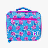 Adult model wearing multi-color lunch box with "Cotton Candy SZN 2" design