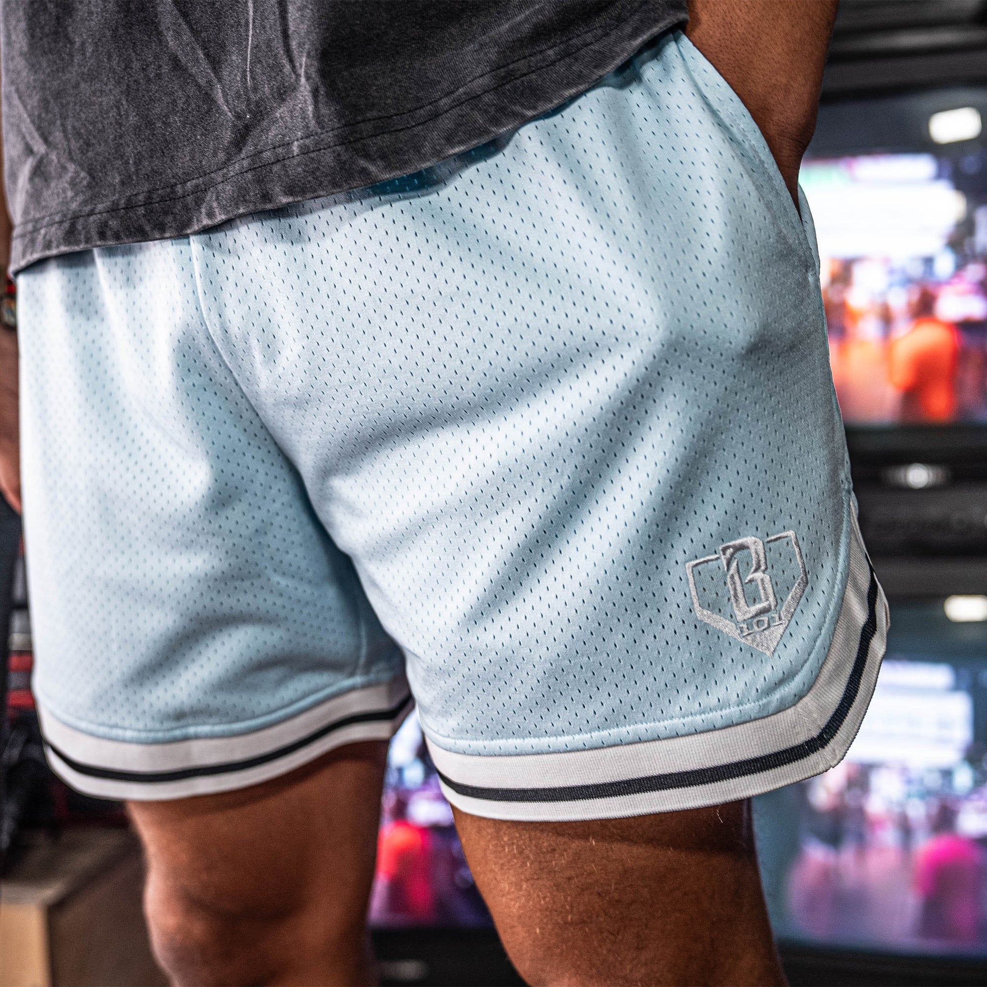 Court Youth Shorts - Powder Blue