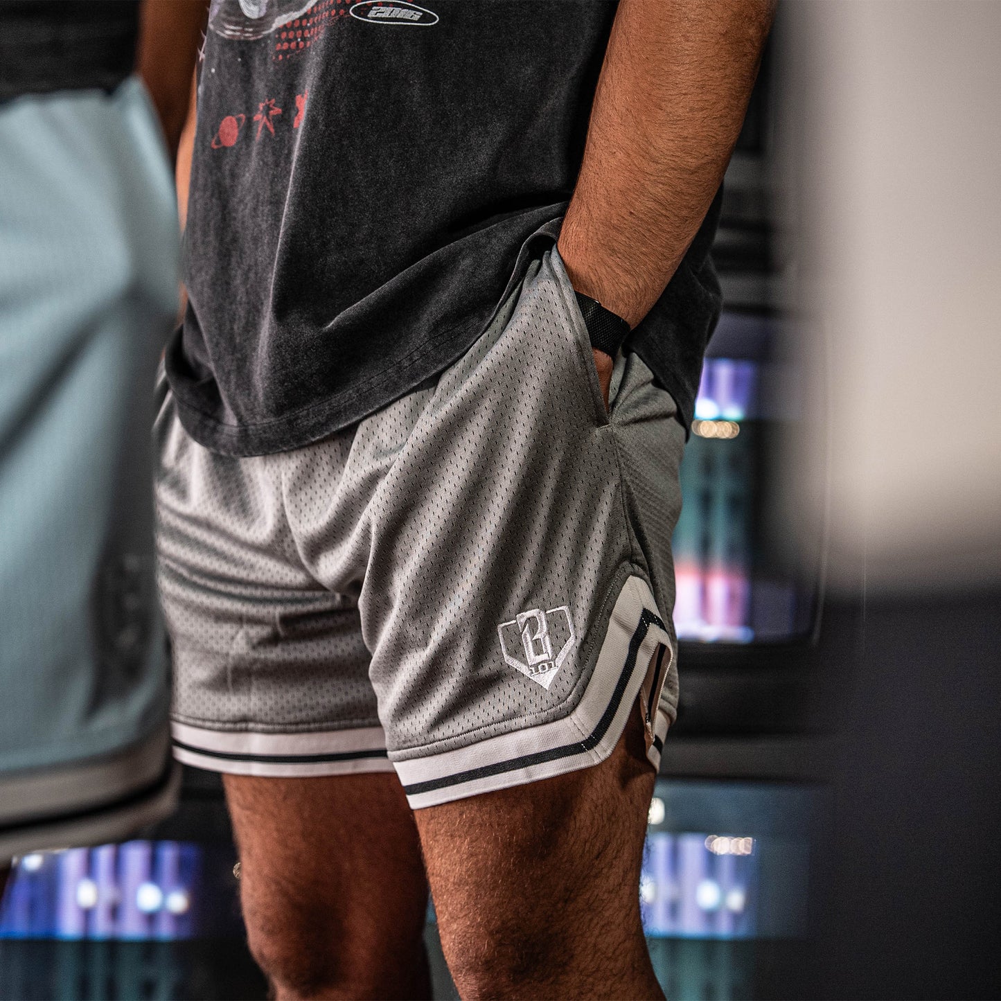 Court Youth Shorts - Slate Gray