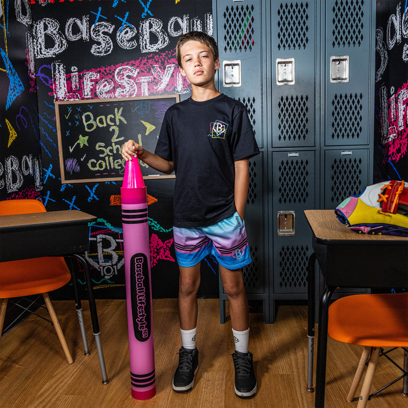 crayon shorts cotton candy baseball lifestyle
