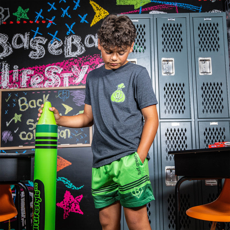 green crayon shorts baseball lifestyle 101