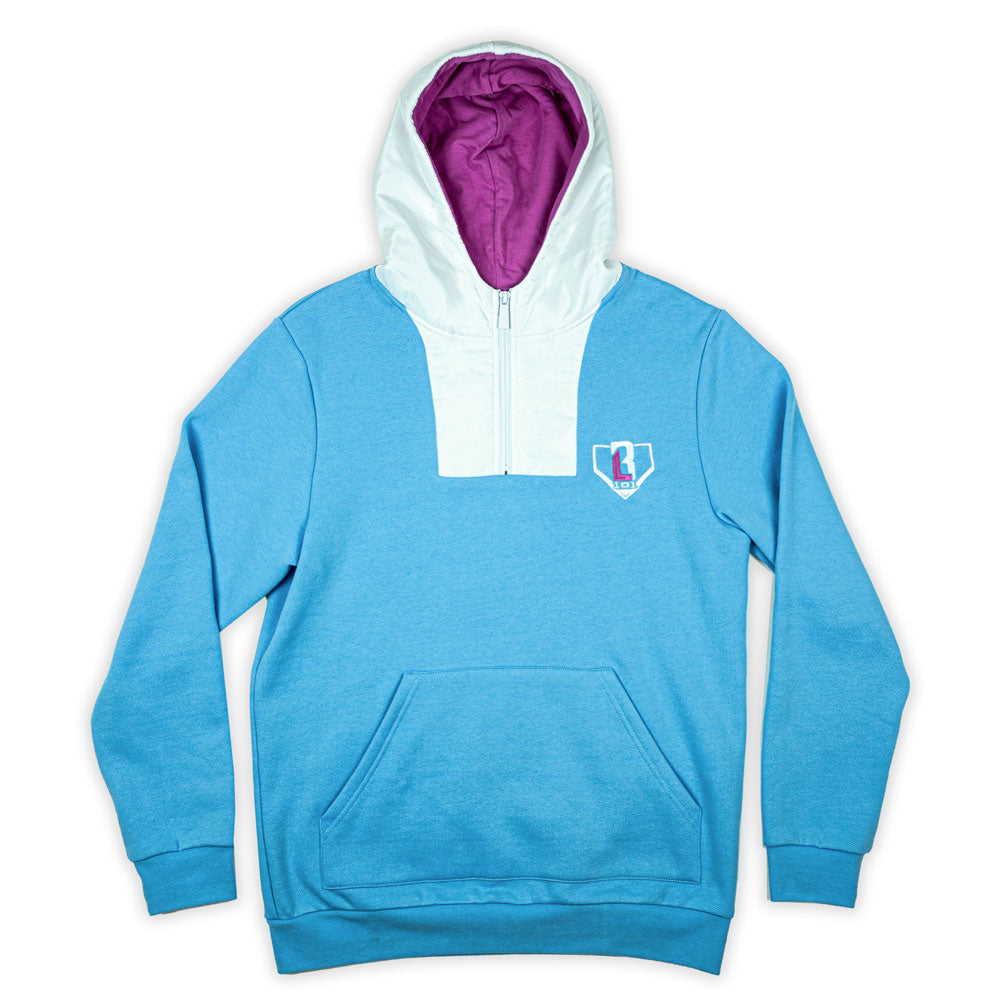 Double Play 1/4 Zip Youth Hoodie - Cotton Candy