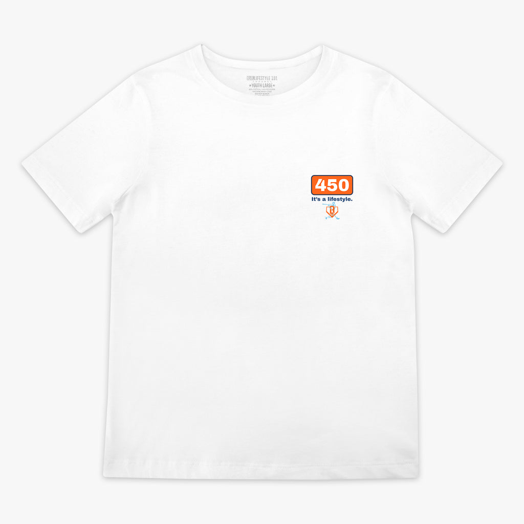 White Dead Center Youth youth graphic tee — front view
